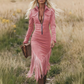 ⏰Last Day Sale 50% Off💃Robe midi rétro à fermeture éclair pour femme, avec pompon