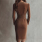 Robe élégante plissée et cintrée pour femme