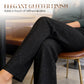 Pantalon droit pailleté taille haute