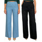 Pantalon droit pailleté taille haute