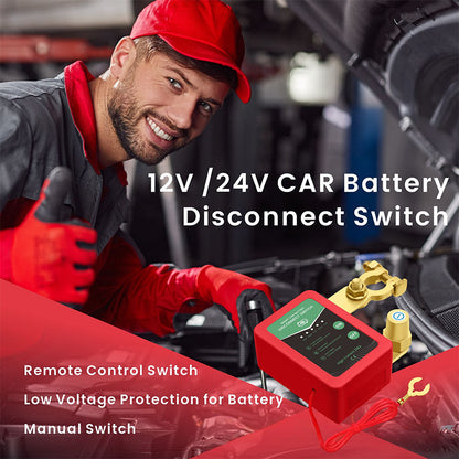 Interrupteur de déconnexion de batterie de voiture à télécommande 12 V/24 V