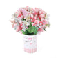 Carte de vœux avec bouquet en relief 3D