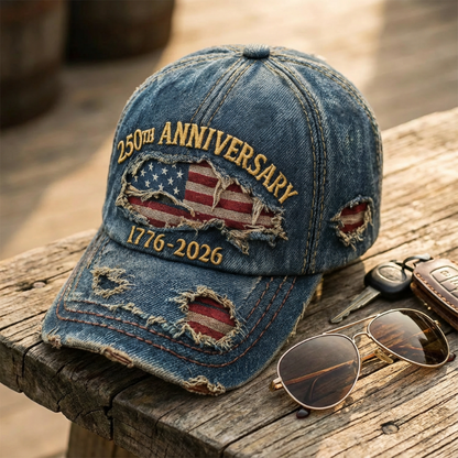 Casquette de baseball vieillie du 250e anniversaire