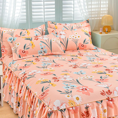 ⏳Spécial à durée limitée⏰Ensemble de jupe de lit à volants 3 pièces🛏️