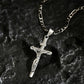 ✝️ 60% DE RÉDUCTION ! ✨ Collier Crucifix en Or – Motif INRI Détaillé, Chaîne Figaro Ajustable & Finition Éclatante 💛