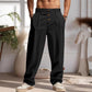 Pantalon décontracté à jambes droites et cordon de serrage pour homme