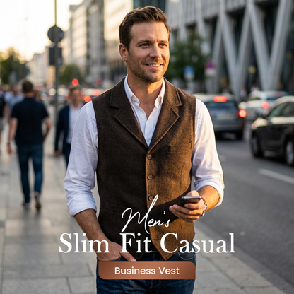 🔥Offre à durée limitée-Gilet business décontracté slim fit pour homme