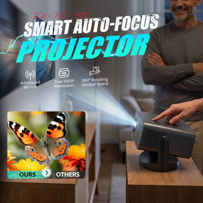 🎬 60% DE RÉDUCTION ! 📽️ Projecteur Full HD avec Mise au Point Automatique Intelligente – Image Ultra-Claire, Correction Trapézoïdale & Haut-Parleurs Intégrés 🏠✈️ livraison gratuite