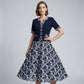 🔥69% DE RÉDUCTION – TEMPS LIMITÉ💎 Elegant Floral Print A-Line Dres