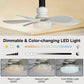 💨 50% DE RÉDUCTION! 💡 Ventilateur de Plafond Portable 2-en-1 avec Télécommande – Compact, Réglable & Idéal Pour La Chambre, Le Bureau & Les Voyages 🏠
