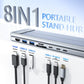 Station d'Accueil USB-C 8-en-1 – Support Réglable, HDMI 4K & Transfert Rapide