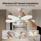 Pour vous garder au frais et éclatant 🌬️💡 Ventilateur de plafond LED à 5 pales effet cristal