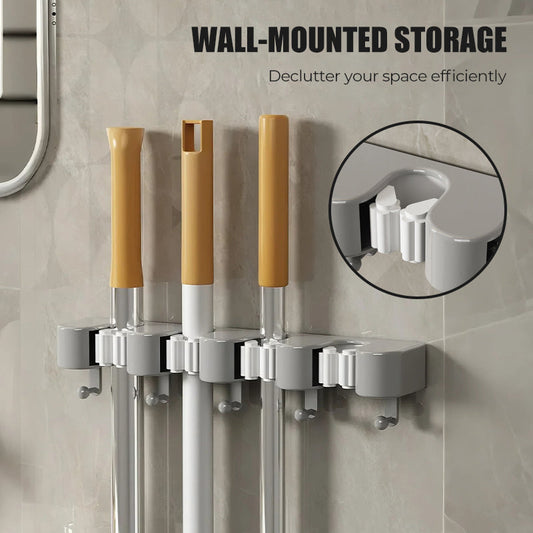 ✨50 % de réduction🔥Porte-balai et porte-serpillière mural