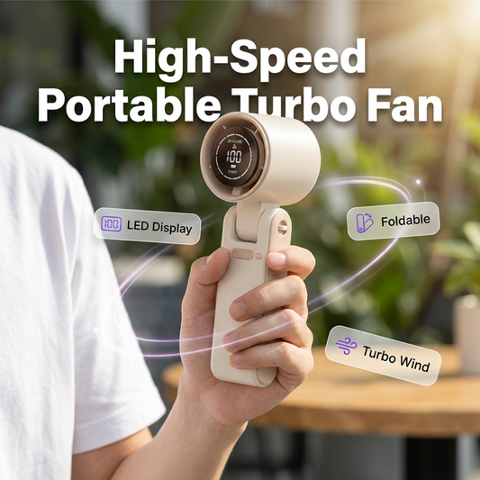 🌀 50% DE RÉDUCTION ! 🏡Ventilateur portable avec affichage numérique LED