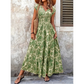 👗🌸50% de réduction 🍂 Robe longue à col en V et imprimé floral, avec smocks, pour femme🍁