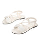 👡 50% DE RÉDUCTION ✨ Sandales plates pour femme à brides croisées – Légères, élégantes & parfaites pour l'été – maintien ajusté sans effort 🌊