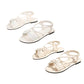 👡 50% DE RÉDUCTION ✨ Sandales plates pour femme à brides croisées – Légères, élégantes & parfaites pour l'été – maintien ajusté sans effort 🌊