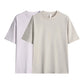 T-shirt unisexe en pur coton uni à épaules tombantes