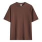 T-shirt unisexe en pur coton uni à épaules tombantes