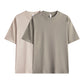 T-shirt unisexe en pur coton uni à épaules tombantes