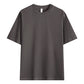 T-shirt unisexe en pur coton uni à épaules tombantes