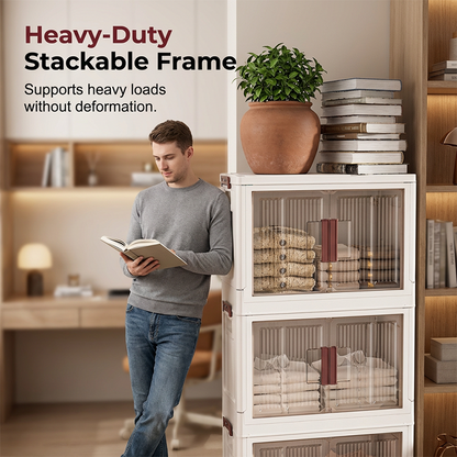 📦 50% OFF NOW! 🧺 Bac de rangement pliable avec couvercle – Grande capacité & tissu résistant 🏠✨