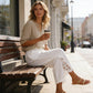 🔥Pantalon à cordon de serrage avec bordure en dentelle pour femme🍂Chic & Décontracté 🌿55 % de réduction🔥