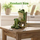 Décoration Solaire de Jardin : Grenouille sur Fauteuil à Bascule