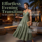 👗57 % de réduction + livraison gratuite à partir de 2 articles ! 🚚💨Robe longue à volants, dos nu et col licou pour femme