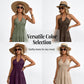 👗57 % de réduction + livraison gratuite à partir de 2 articles ! 🚚💨Robe longue à volants, dos nu et col licou pour femme