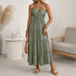 👗57 % de réduction + livraison gratuite à partir de 2 articles ! 🚚💨Robe longue à volants, dos nu et col licou pour femme