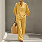 📢⏰👕 PROMO -53% ! Ensemble Femme – Haut Col Montant & Pantalon Large, Tissu Fluide, Style Décontracté Élégant (Multi-Couleurs)