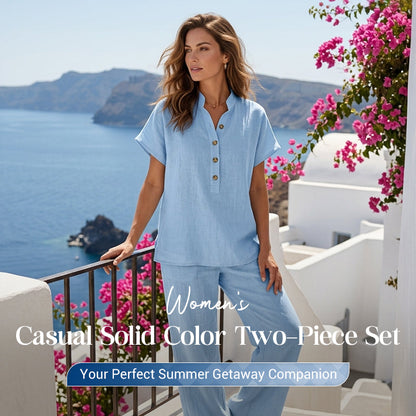 👚 50 % DE RÉDUCTION ! 🌸 Ensemble décontracté pour femme – T-shirt et pantalon long – Confortable, élégant et parfait pour le quotidien, le travail ou les loisirs 💃
