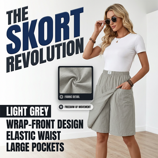 Jupe-short décontractée à taille élastique pour femme