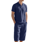 Ensemble chemise et pantalon décontracté en lin pour homme