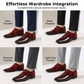 🌞 Accueillez le printemps avec 50 % de réduction ! 🤵 Chaussures de ville de luxe pour homme à contrastes – Finition ultra-brillante et texture haut de gamme
