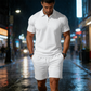 ✨🔥Ensemble d'été deux pièces pour homme, composé d'un polo et d'un short