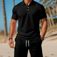 ✨🔥Ensemble d'été deux pièces pour homme, composé d'un polo et d'un short