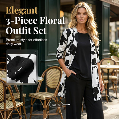 ⏰🔥OFFRE LIMITÉE : 50 % DE RÉDUCTION ! 👚 Ensemble 3 pièces décontracté et confortable pour femme – Élégant, doux et idéal pour le quotidien ✨💃