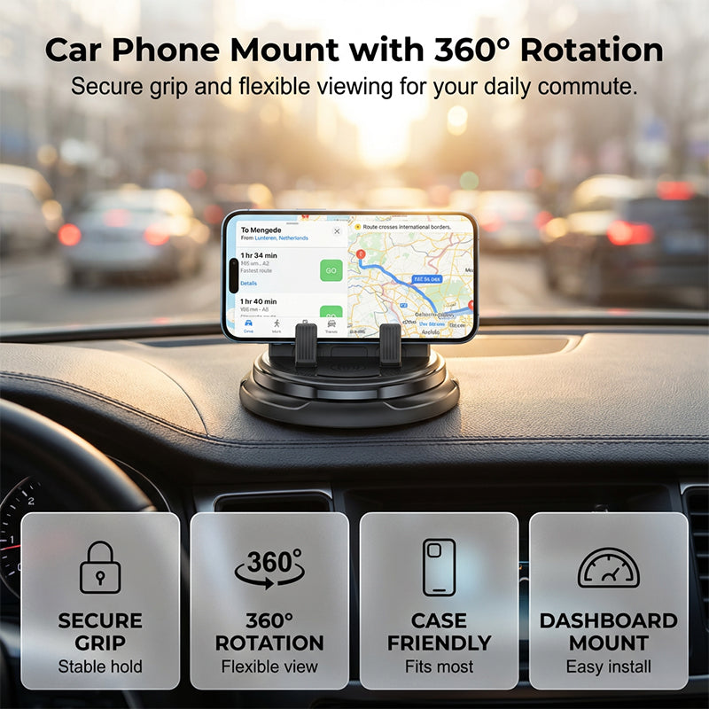 360 degree dashboard car phone holder