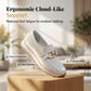 Mocassins décontractés en maille pour femme avec boucle métallique