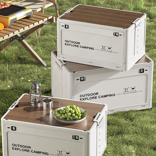 ☀️ PROMOTION D'ÉTÉ : 50 % DE RÉDUCTION 🏕️ Coffre de rangement de camping pliable 2-en-1 avec plateau de table | Triple ouverture, très spacieux, facile d'accès