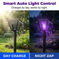 Lampe de jardin et destructrice de moustiques solaire 2 en 1