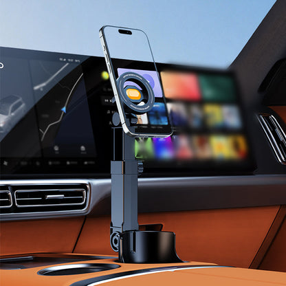Support de téléphone pour porte-gobelet de voiture – Réglable à 360°, aimant N52 puissant, utilisation à une main, compatible avec tous les téléphones, modèles magnétique et à pince pour une conduite sécurisée