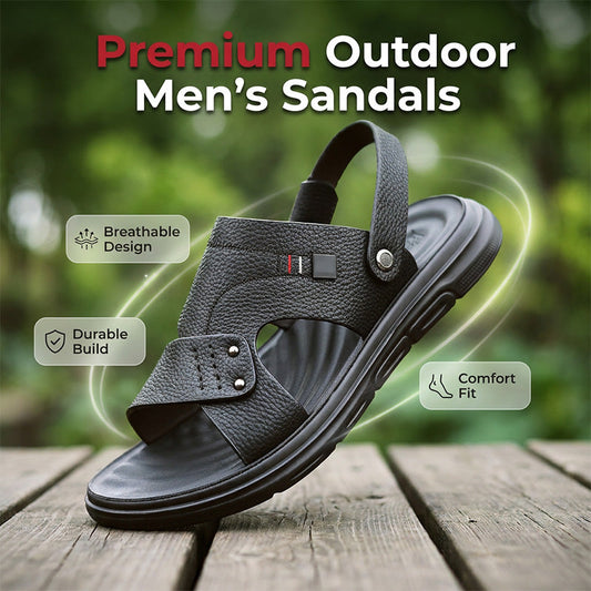 Sandales en cuir pour homme, semelle épaisse antidérapante et résistante, chaussures confortables pour un style business décontracté, idéales pour les trajets quotidiens et les tenues estivales