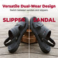 Sandales en cuir pour homme, semelle épaisse antidérapante et résistante, chaussures confortables pour un style business décontracté, idéales pour les trajets quotidiens et les tenues estivales