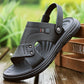 Sandales en cuir pour homme, semelle épaisse antidérapante et résistante, chaussures confortables pour un style business décontracté, idéales pour les trajets quotidiens et les tenues estivales