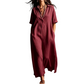 ⏳🔥50 % DE RÉDUCTION POUR UNE DURÉE LIMITÉE ! 👗 Élégante robe à manches courtes pour femme, en coton et lin, avec col – légère, chic et confortable ✨