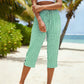👖💐 PROMO FLASH 50% ! Pantalon Capri à Carreaux Femme – Tissu Coton-Lin Respirant, Taille Élastique à Cordon, Poches Latérales, 8 Coloris, Tailles S-3XL, Idéal Été & Vacances ✨☀️
