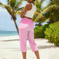 👖💐 PROMO FLASH 50% ! Pantalon Capri à Carreaux Femme – Tissu Coton-Lin Respirant, Taille Élastique à Cordon, Poches Latérales, 8 Coloris, Tailles S-3XL, Idéal Été & Vacances ✨☀️